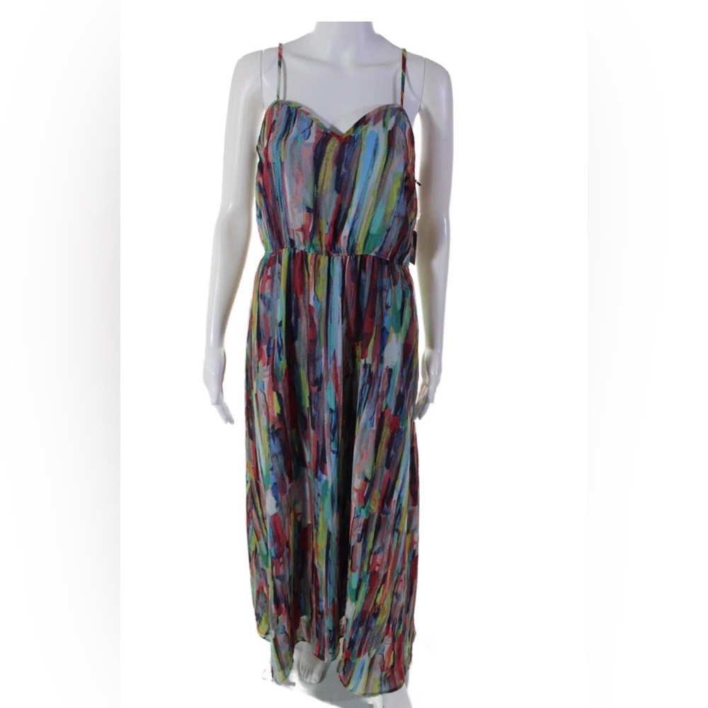Jack by BB Dakota pride  Maxi Dress water color stripes nwt size 4 Nordstrom